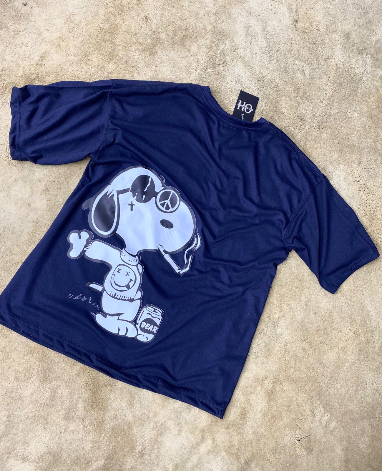 Dog Style T-Shirt Down Shoulder